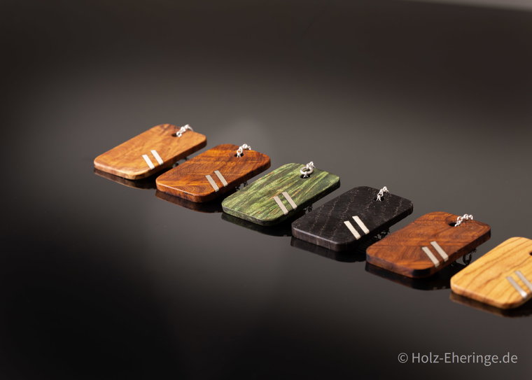 Holz Dog Tag mit Mooreiche