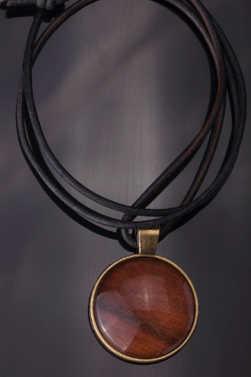 Anhänger aus Holz Bronzefarben Holzanhänger
