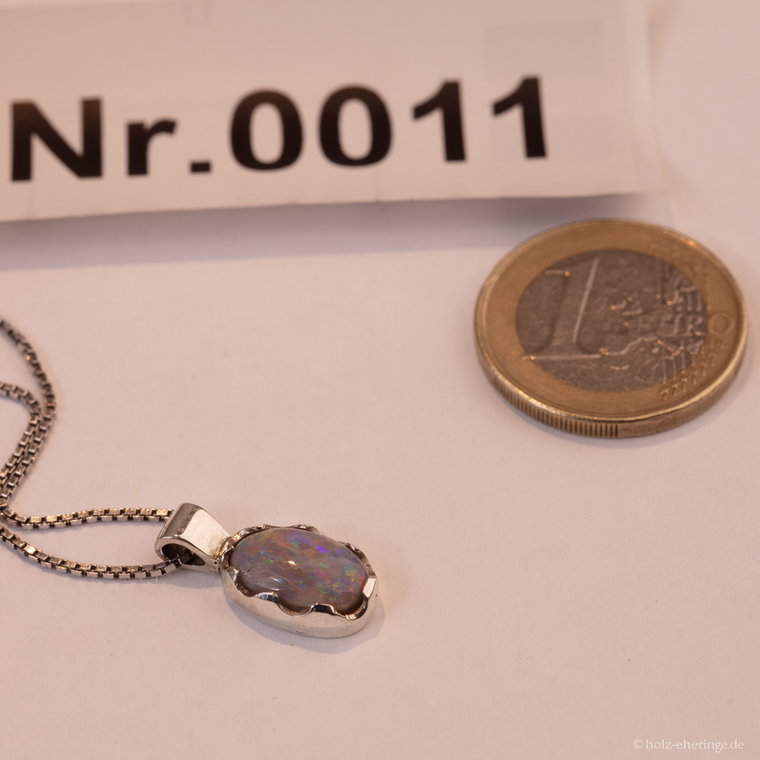 Einzelstück 2ct Opalanhänger mit Kronenfassung Nr0011