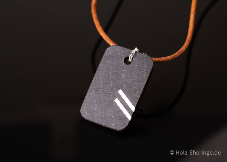 Holz Dog Tag mit Mooreiche