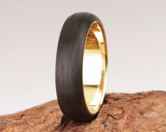 2nd Edition 585er Gelbgold-Carbonring