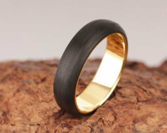 2nd Edition 585er Gelbgold-Carbonring