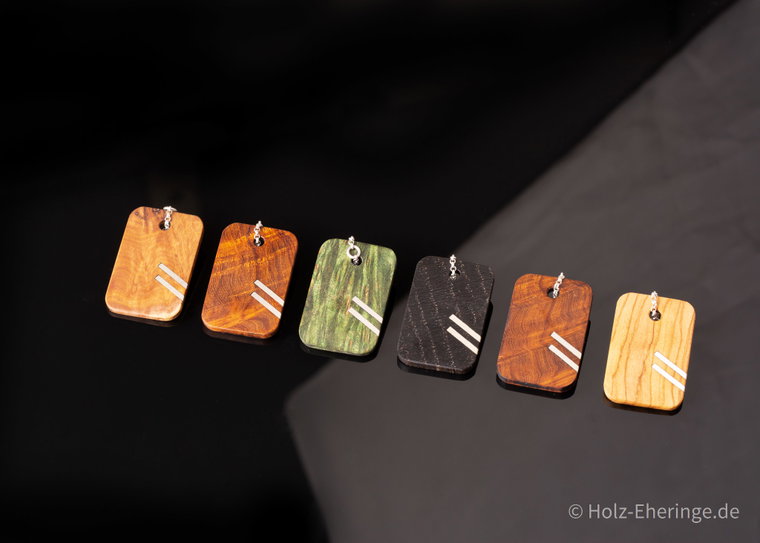 Holz Dog Tag mit Mooreiche