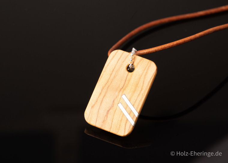 Dog Tag 4 Olivenholz