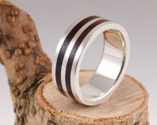8th Edition Cocobolo – Exklusiver Holzring mit hohem Silberanteil
