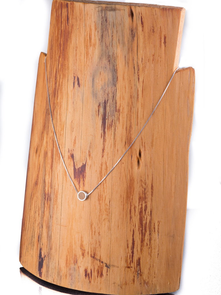 Simple Anhänger aus Silber und Holz deiner Wahl