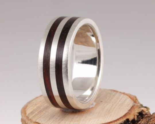 8th Edition Cocobolo – Exklusiver Holzring mit hohem Silberanteil
