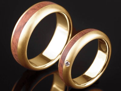 15th Eheringe Edition Slimline aus 585er Gelbgold