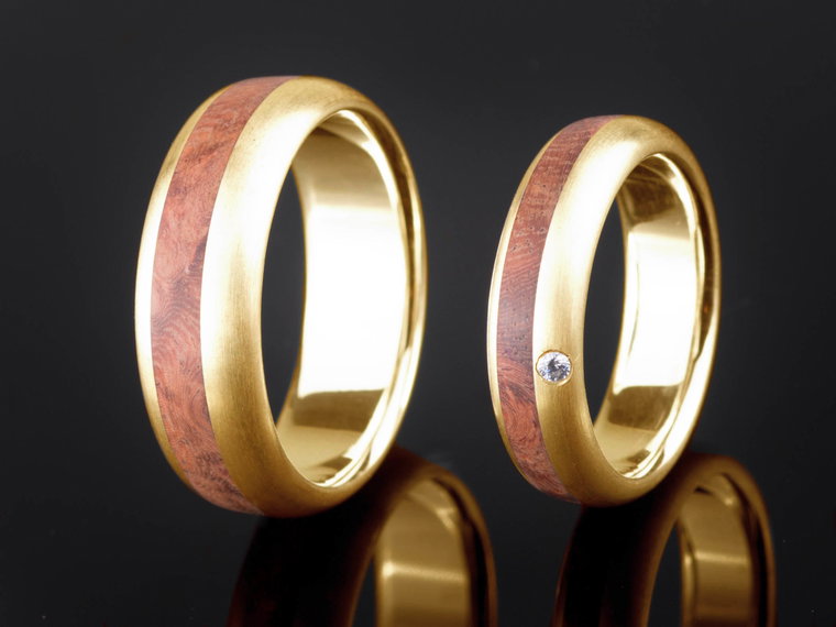 15th Eheringe Edition Slimline aus 585er Gelbgold