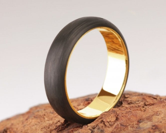 2nd Edition 585er Gelbgold-Carbonring
